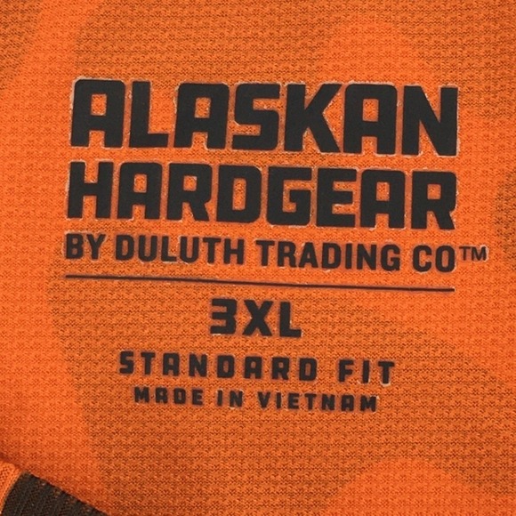 Alaskan Hardgear Shirt Mens 3XL Long Sleeve Orange Camo Baselayer Hunting - Picture 4 of 7